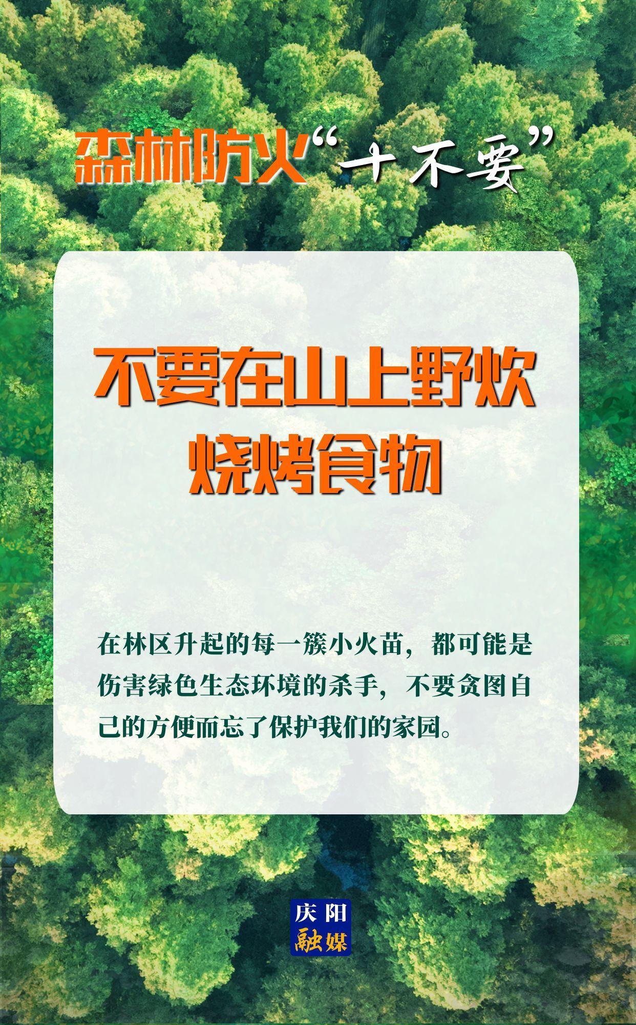 【微海報】森林防火“十不要”③丨不要在山上野炊、燒烤食物